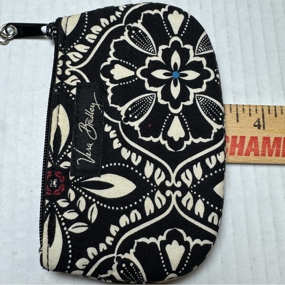 Vera Bradley Barcelona Pattern Zipper ID Key Ring Change Purse - Picture 6 of 6